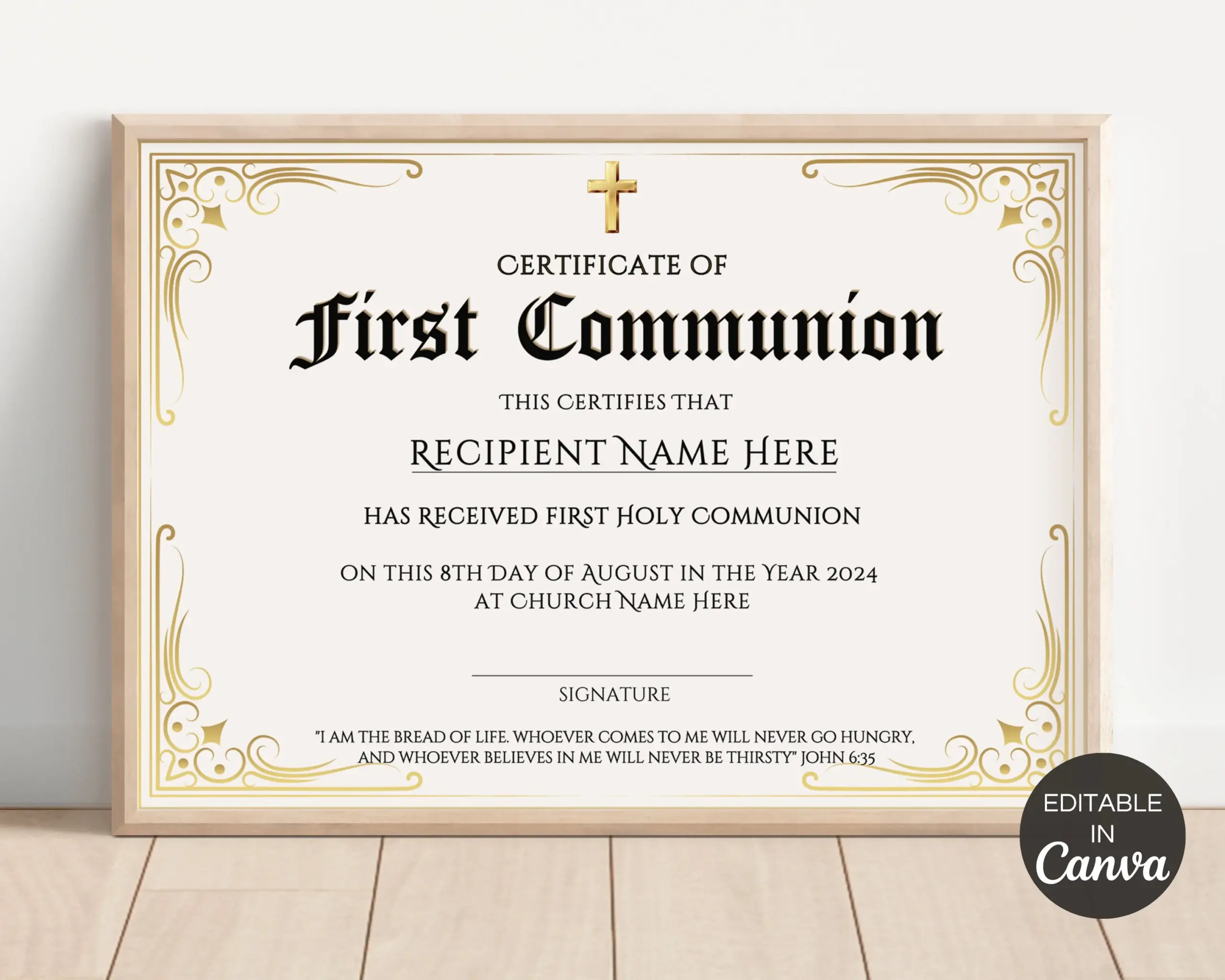 First Communion Certificate Template First Communion Certificate Template