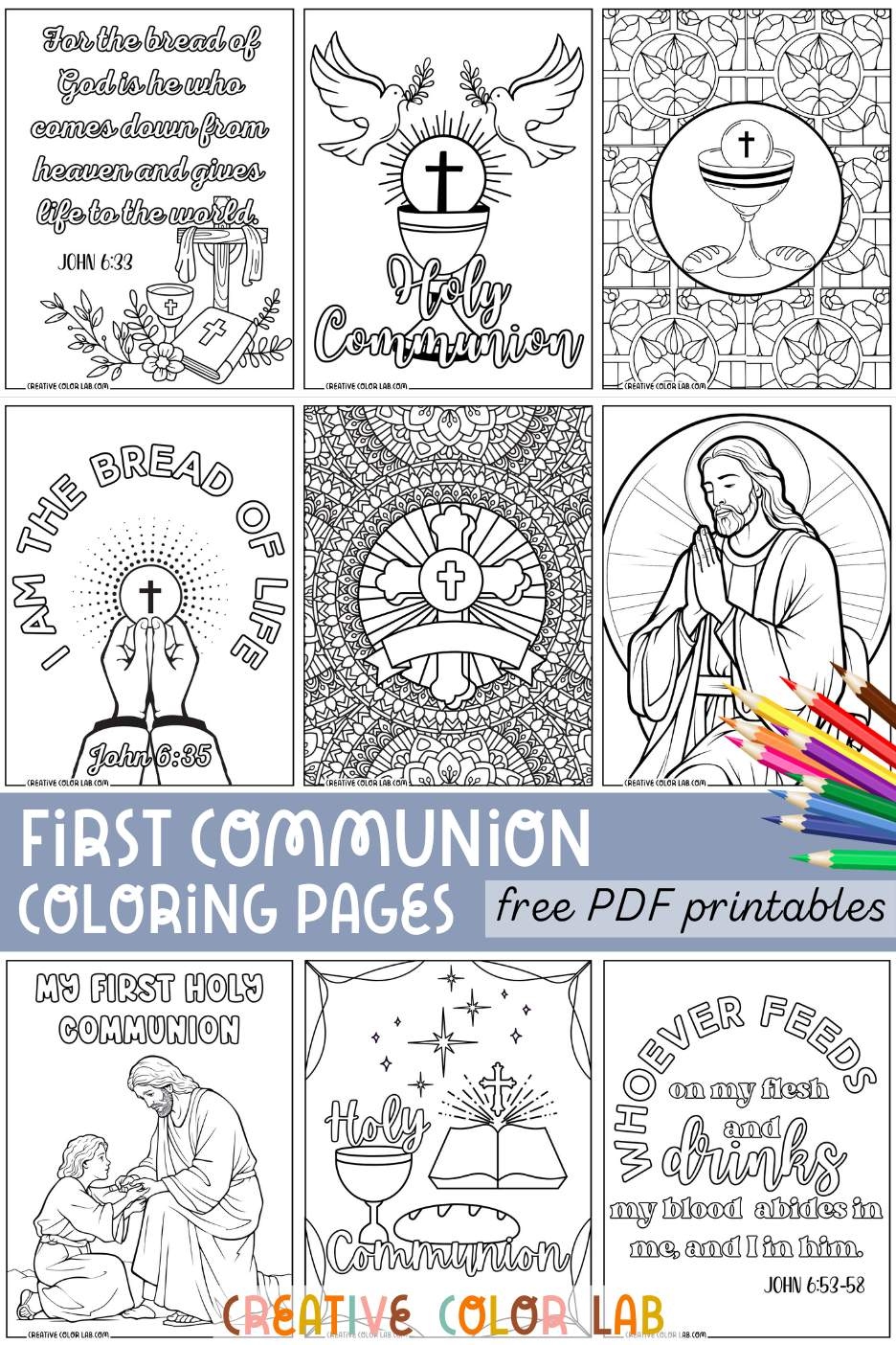 First Communion Coloring Pages First Communion Coloring Pages