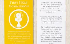 First Communion Prayer Card