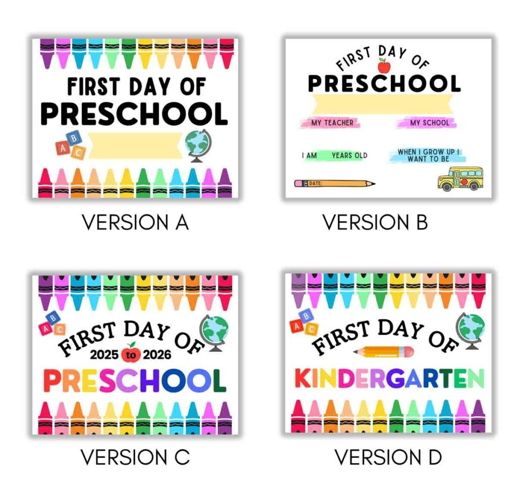 First Day Of Kindergarten Sign
