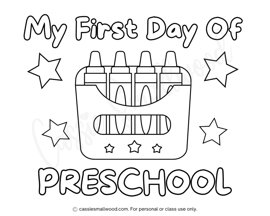 First Day Of Preschool Signs