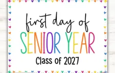 First Day Of Senior Year Class 2026 Sign