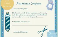 First Haircut Certificates Pack Of 6