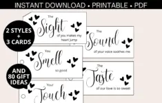 Five Senses Gift Tags With Cards And