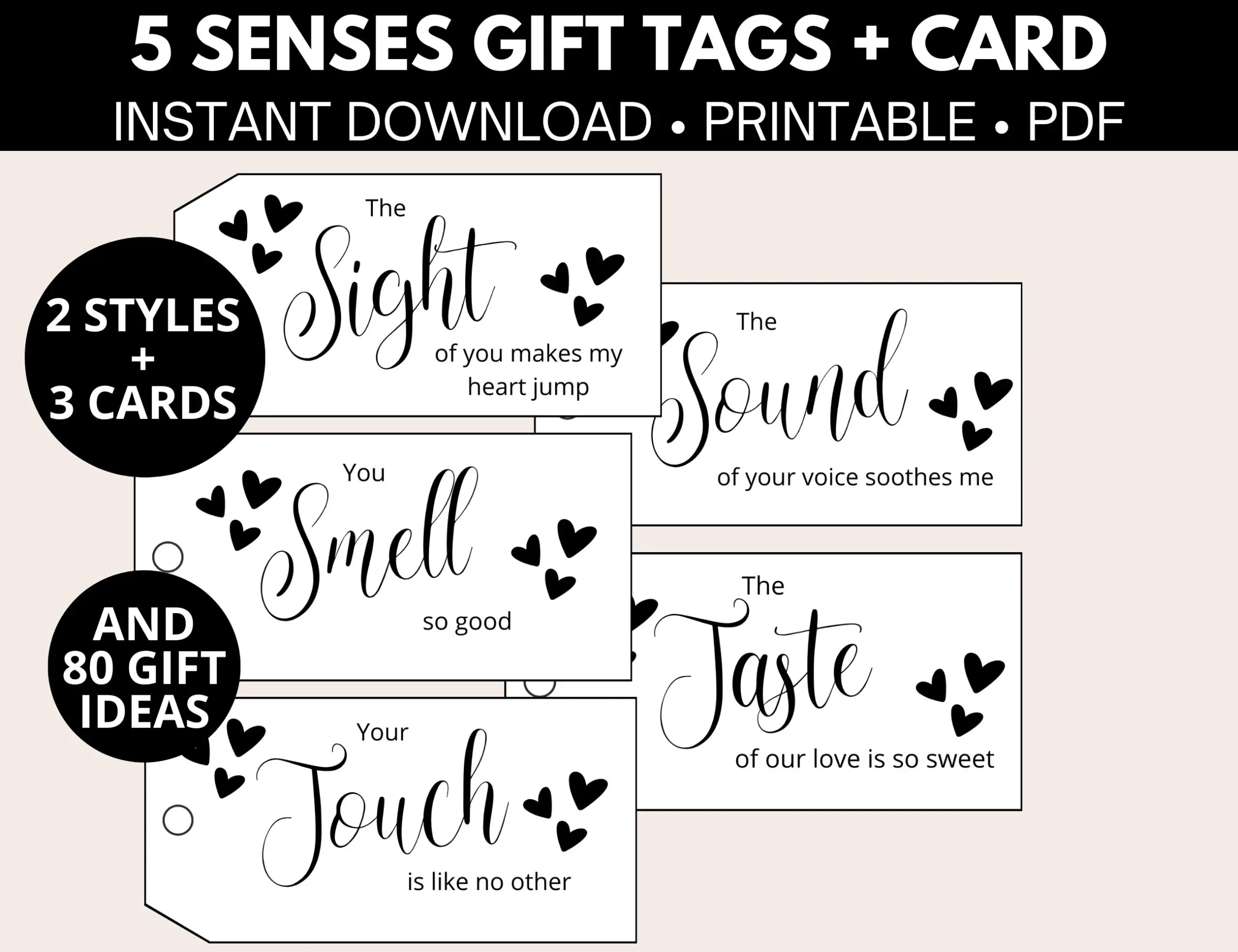 5 senses gifts free printable 5 senses gifts free printable