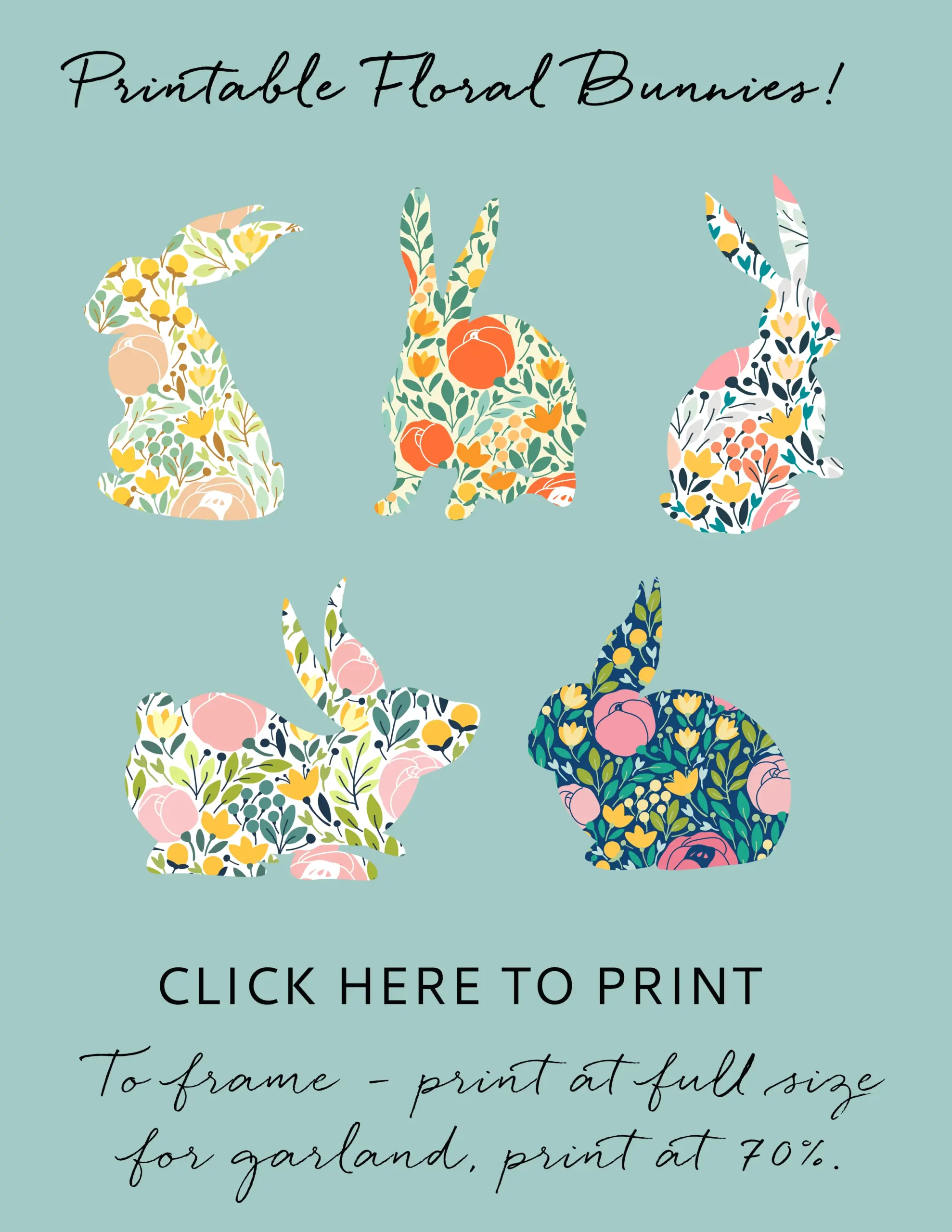 easter bunny garland printable