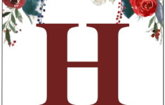 Floral Christmas Banner Letters