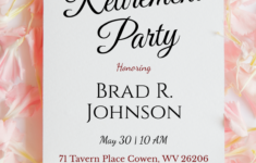 Floral Retirement Party Invitation