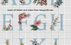 Flower Crossstitch Letters Patterns Free