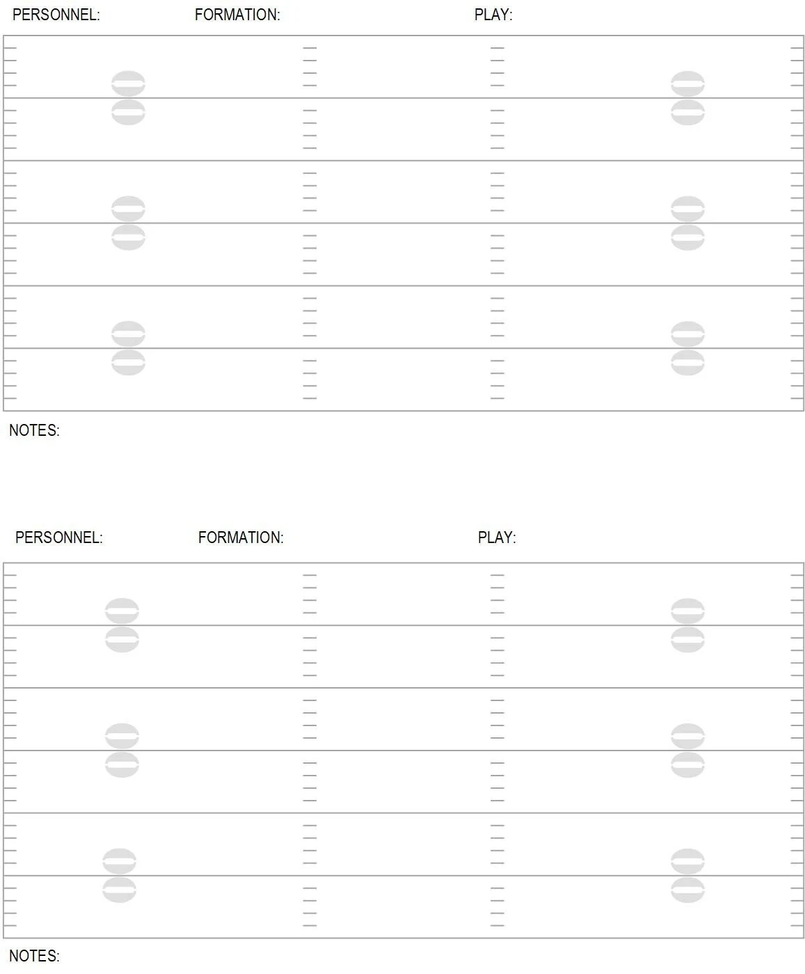 Football Playbook Blank Play Sheets Four Football Playbook Blank Play Sheets Four