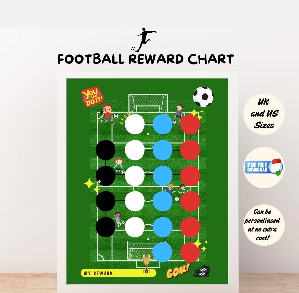 Football Printable Reward Chart Football Printable Reward Chart