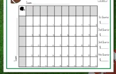 Football Squares Printable Football