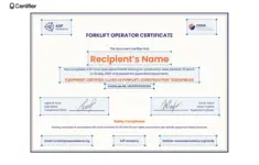Forklift Certificate Templates