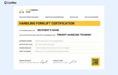 Forklift Certificate Templates