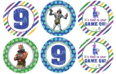 Fortnite Cupcake Toppers 2 Inch Or 2 5 Inch Digital Or Printed Fully Assembled