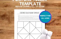 Fortune Teller Template Instant Pdf