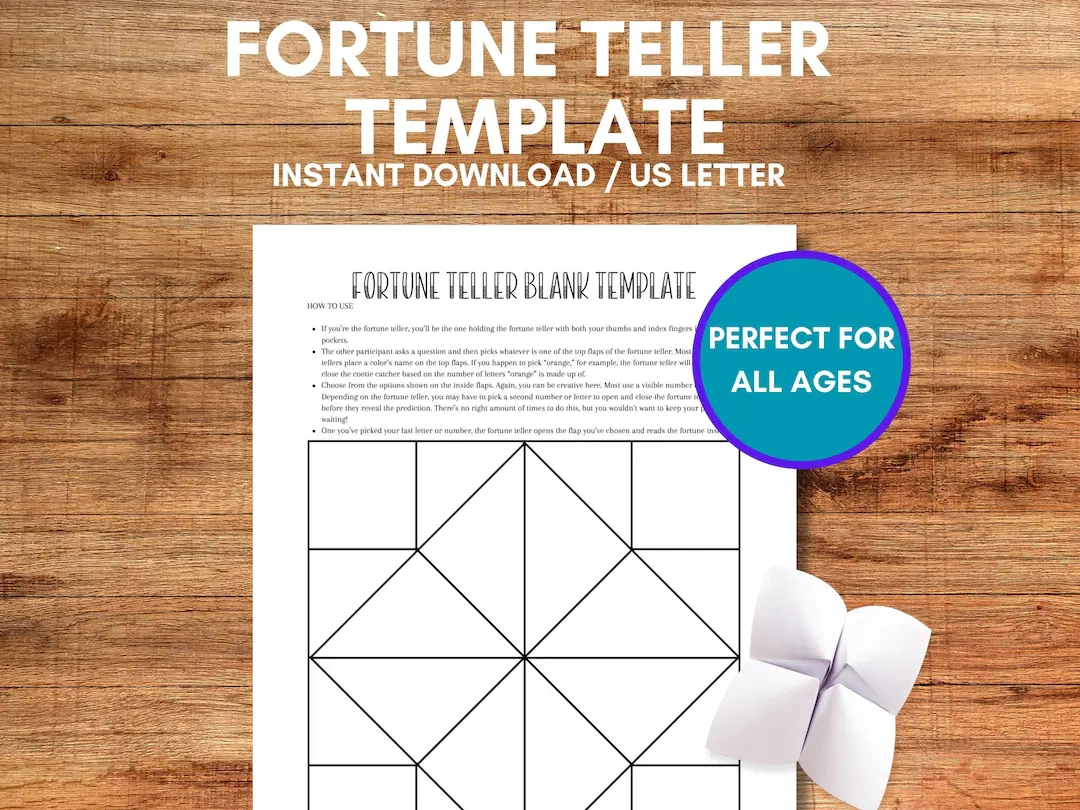 paper fortune teller template editable free paper fortune teller template editable free