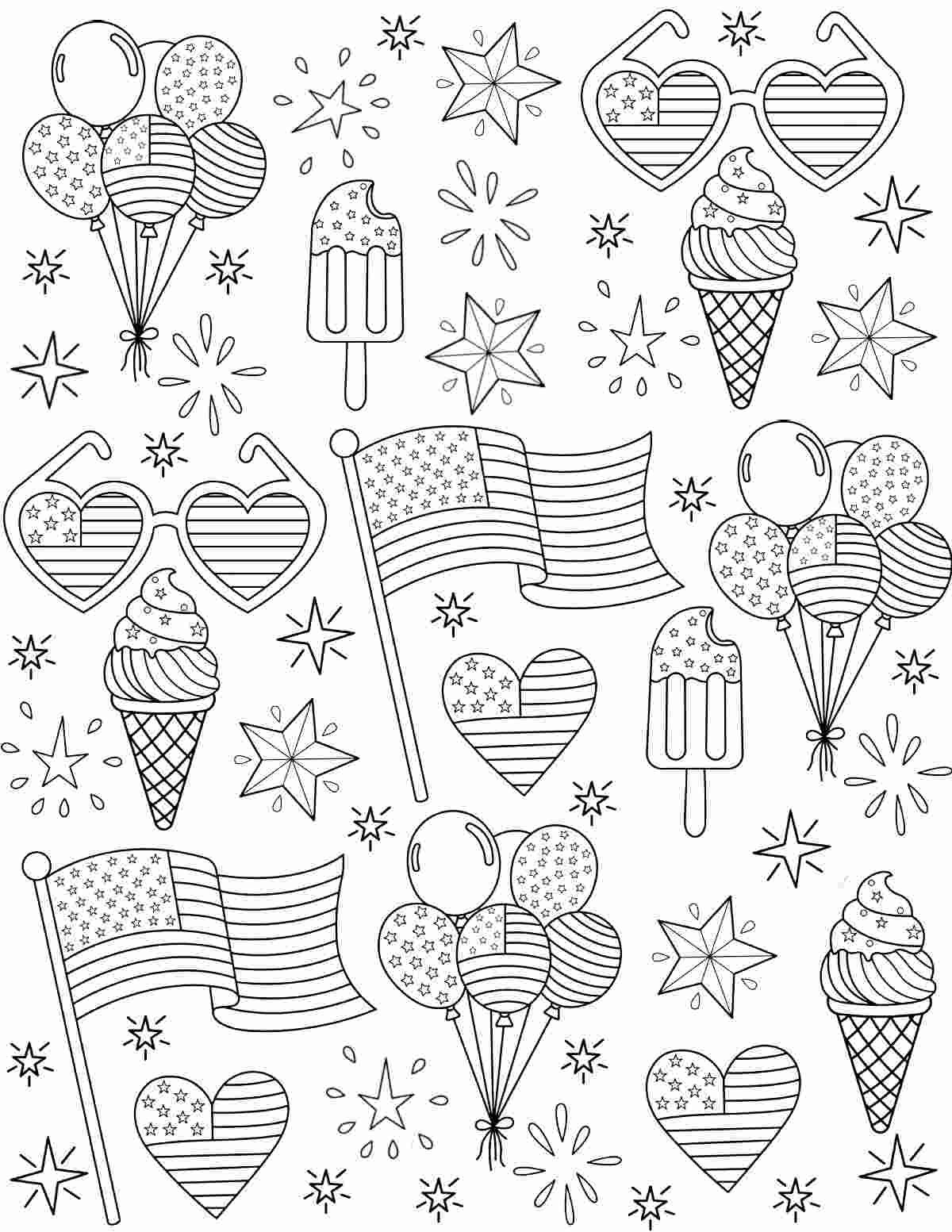 Fourth Of July Coloring Pages