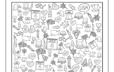 Fourth Of July I Spy Coloring Printable