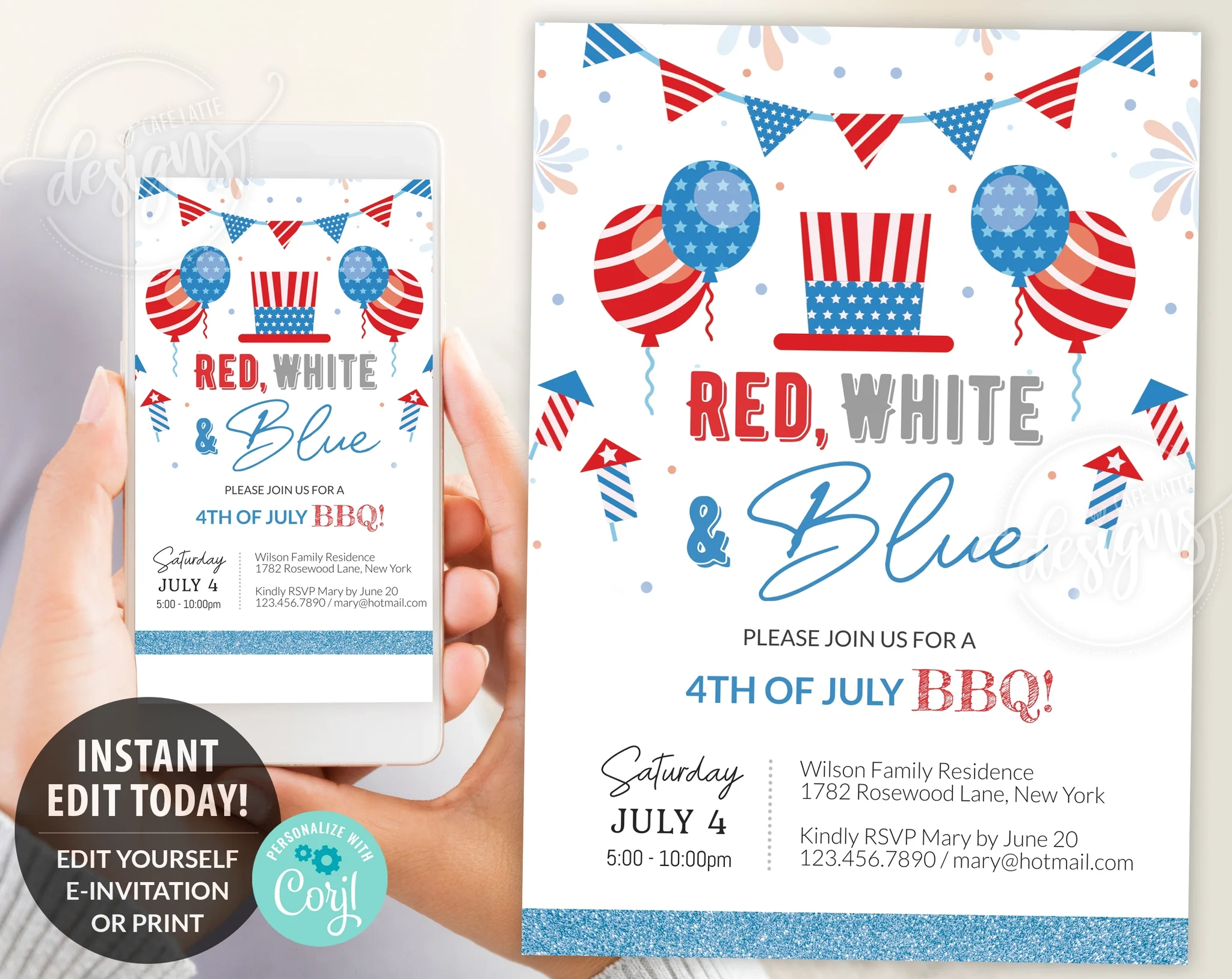 Fourth Of July Invitation Editable Template Printable 4th Of July Bbq Invitation Fourth Of July Invitation Editable Template Printable 4th Of July Bbq Invitation