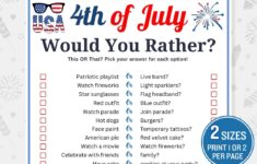 Fourth Of July Would You Rather