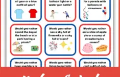 Fourth Of July Would You Rather Cards