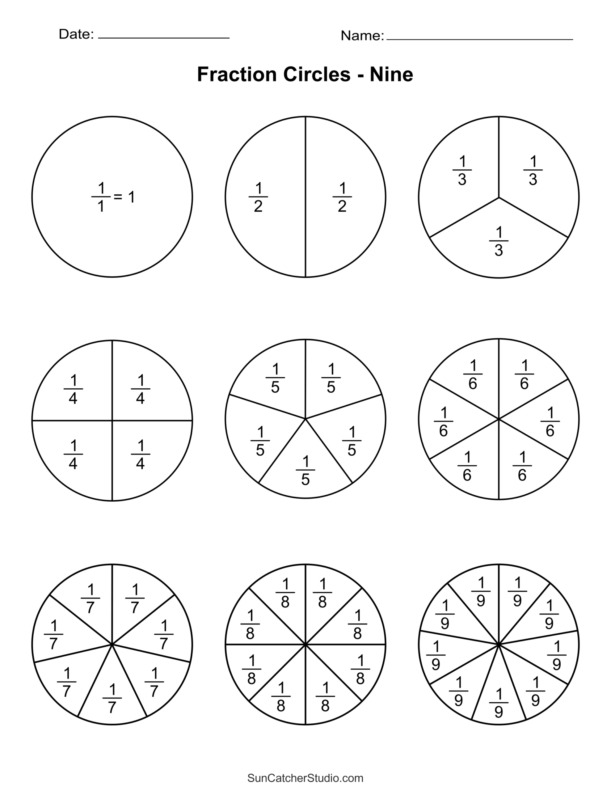 Fraction Circles Fraction Circles