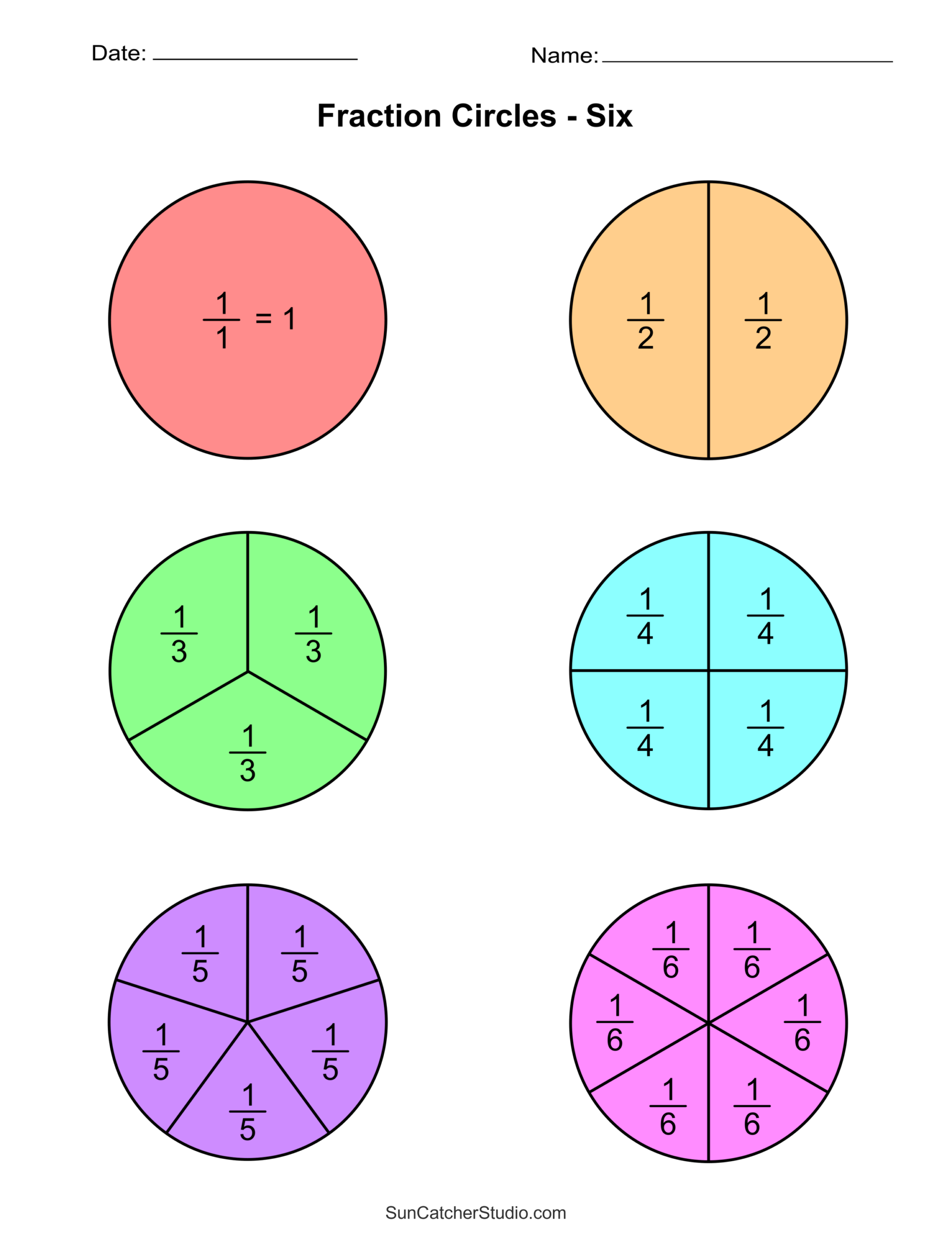 Fraction Circles Fraction Circles