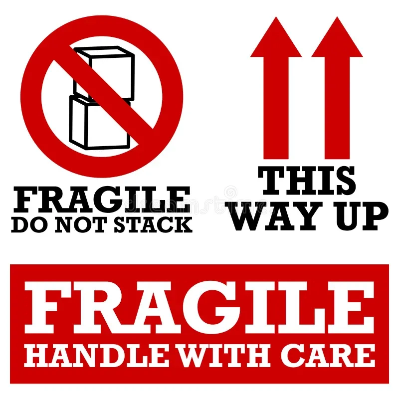 Fragile Handle Care Labels