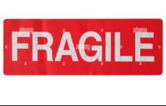 Fragile Warning Sign Label Tag Isolated Over White Background Image549651435