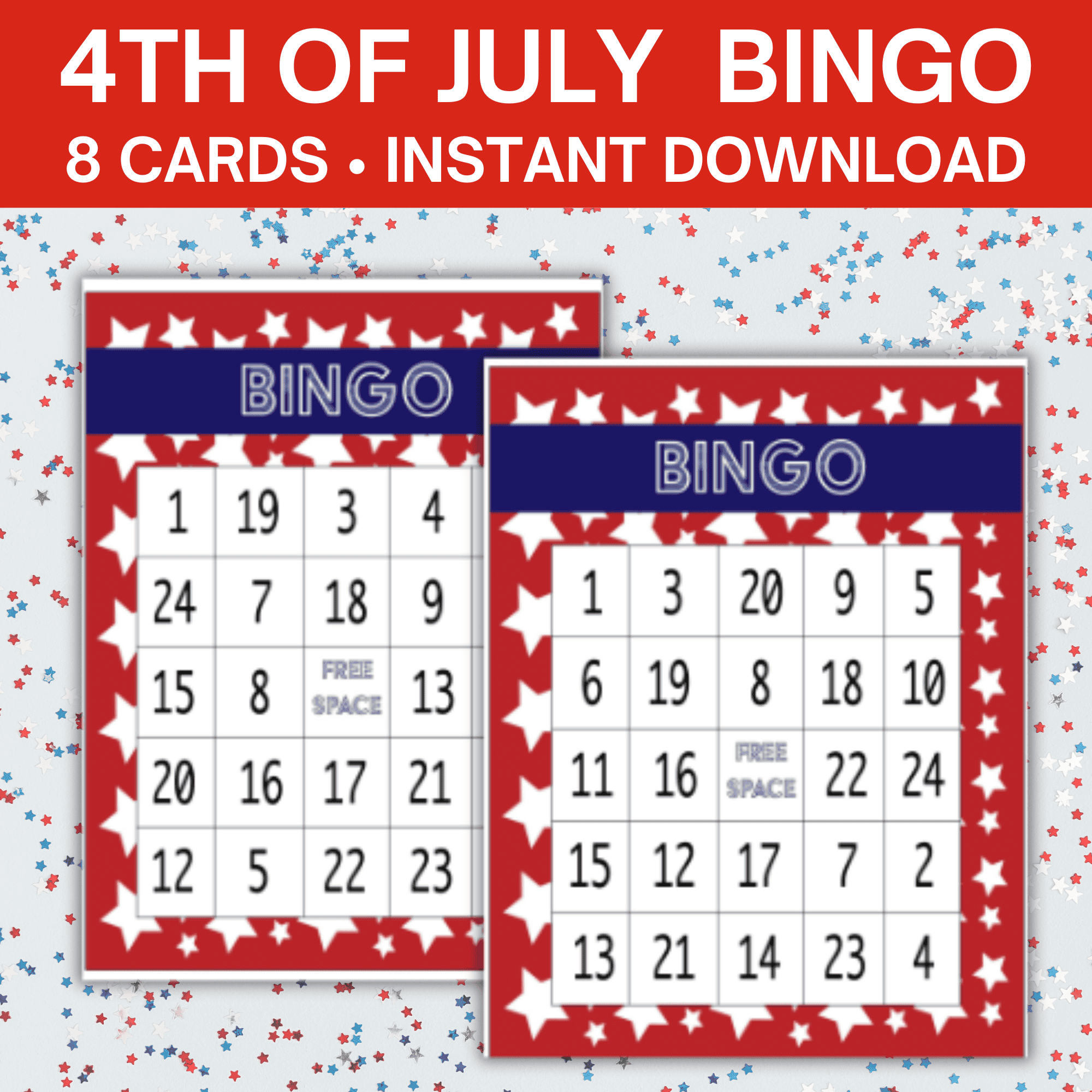 Free 4th Of July Bingo Printable Game