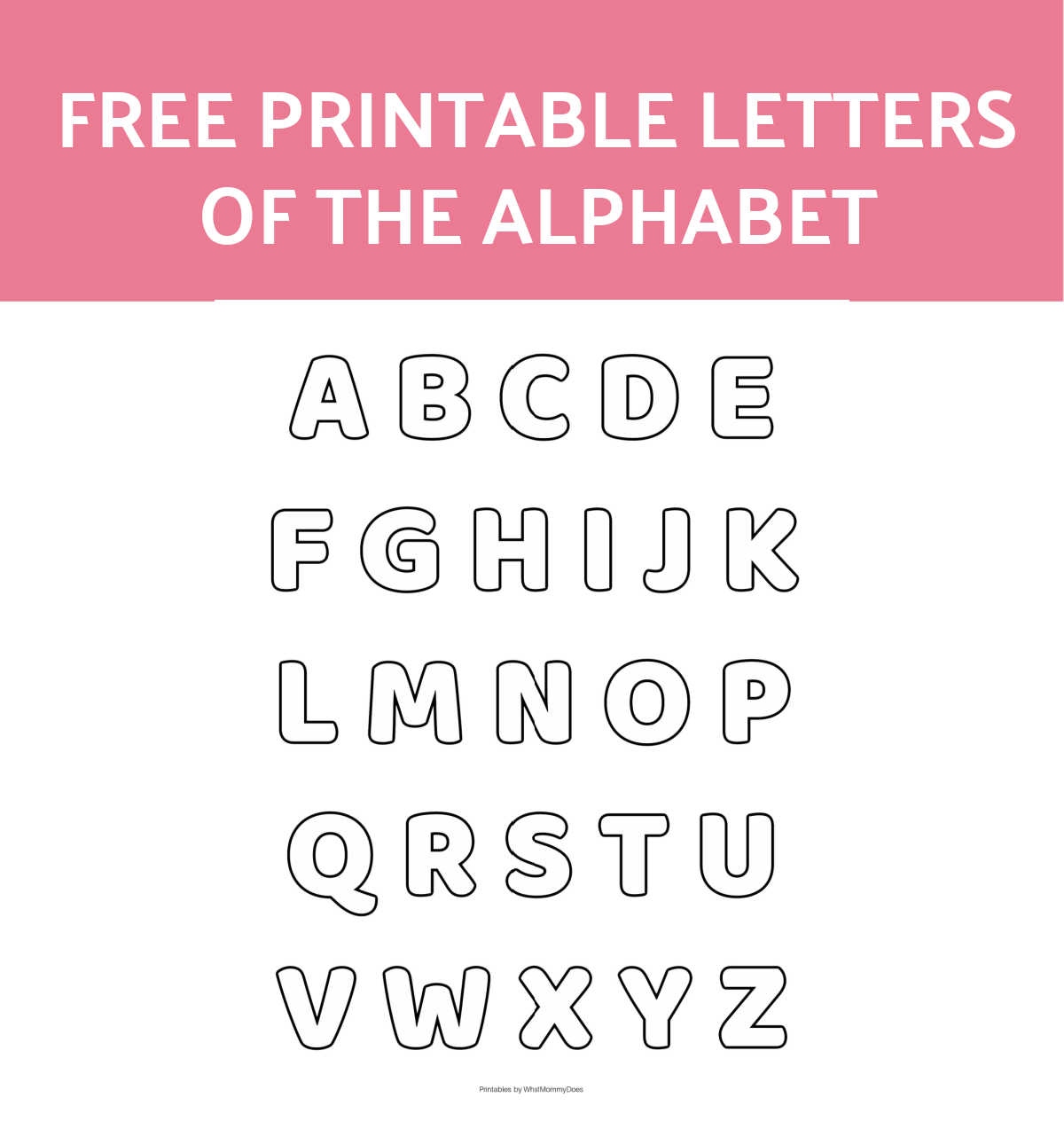 Free Alphabet Printables Letters Worksheets Stencils Abc Flash Cards