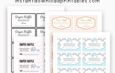 Free Baby Shower Diaper Raffle Tickets Instant Download Printable