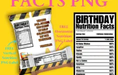 Free Birthday Nutrition Facts Png