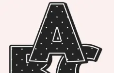 Free Black White Polka Dot Alphabet Letters