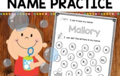 Free Bubble Fun Name Practice