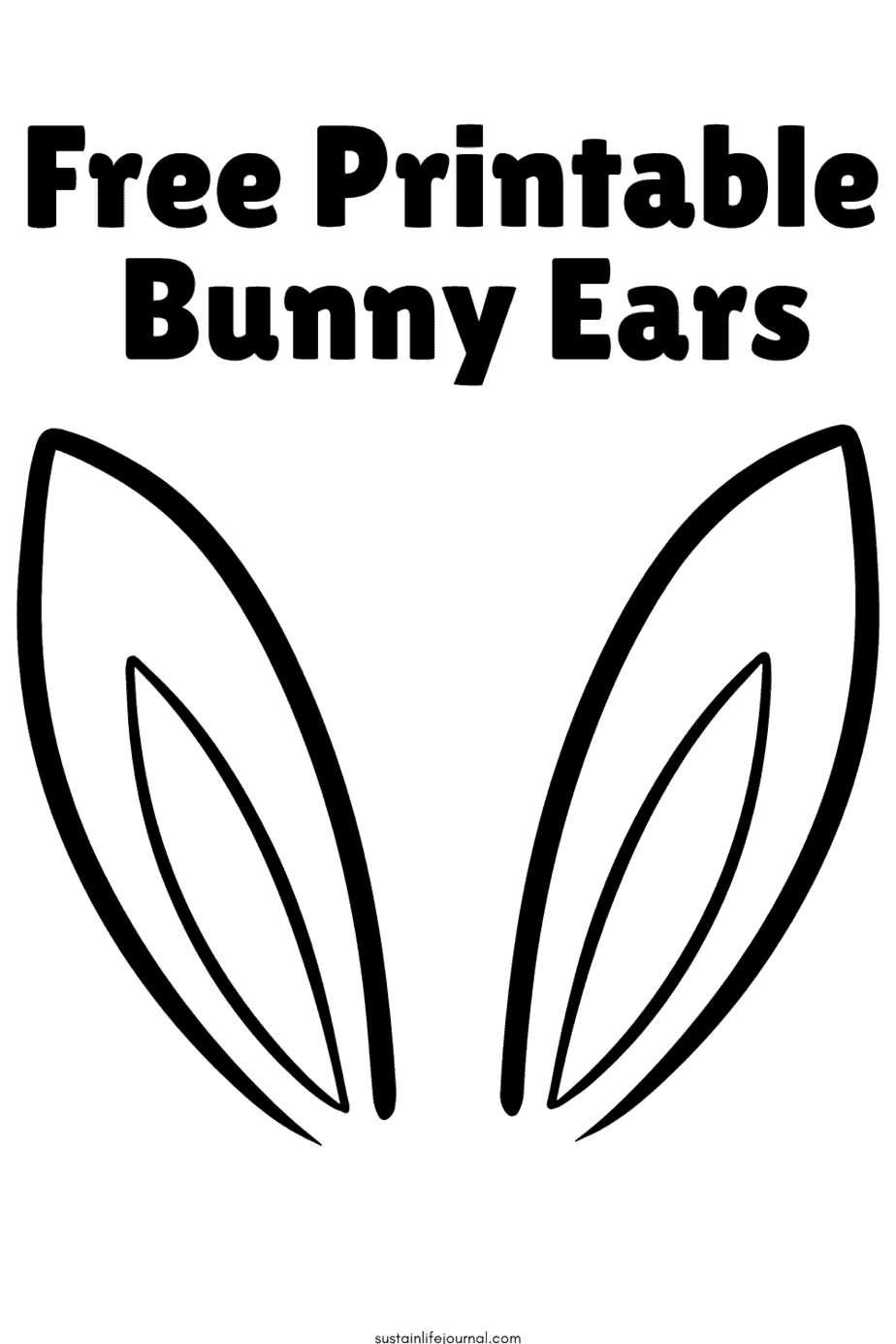 free printable easter bunny ears free printable easter bunny ears