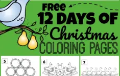 Free Christmas Coloring Sheets 12 Days 96