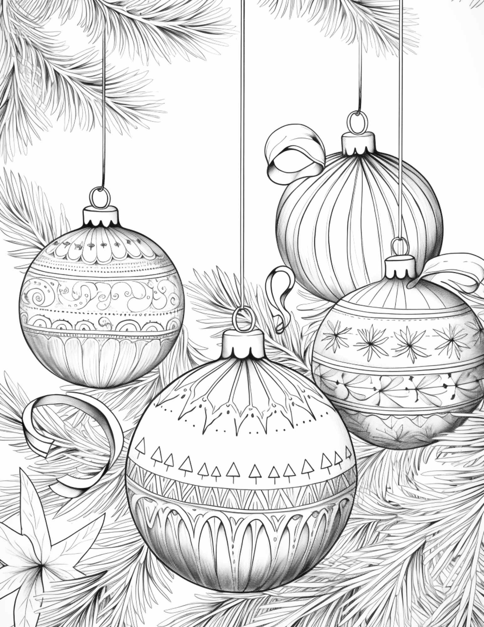 Free Christmas Decorations Grayscale Coloring Pages For Adults Printable Pdf Instant Download Free Christmas Decorations Grayscale Coloring Pages For Adults Printable Pdf Instant Download