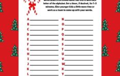 Free Christmas Scattergories Game For The Whole Family
