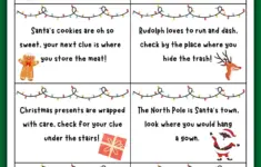 Free Christmas Scavenger Hunt Printable Game Clues