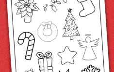 Free Christmas Symbols Coloring Page