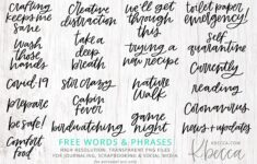 Free Coronavirus Covid 19 Words Phrases For Journaling Scrapbooking Social Media