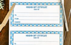 Free Customizable Printable Christmas Certificates For Gifts