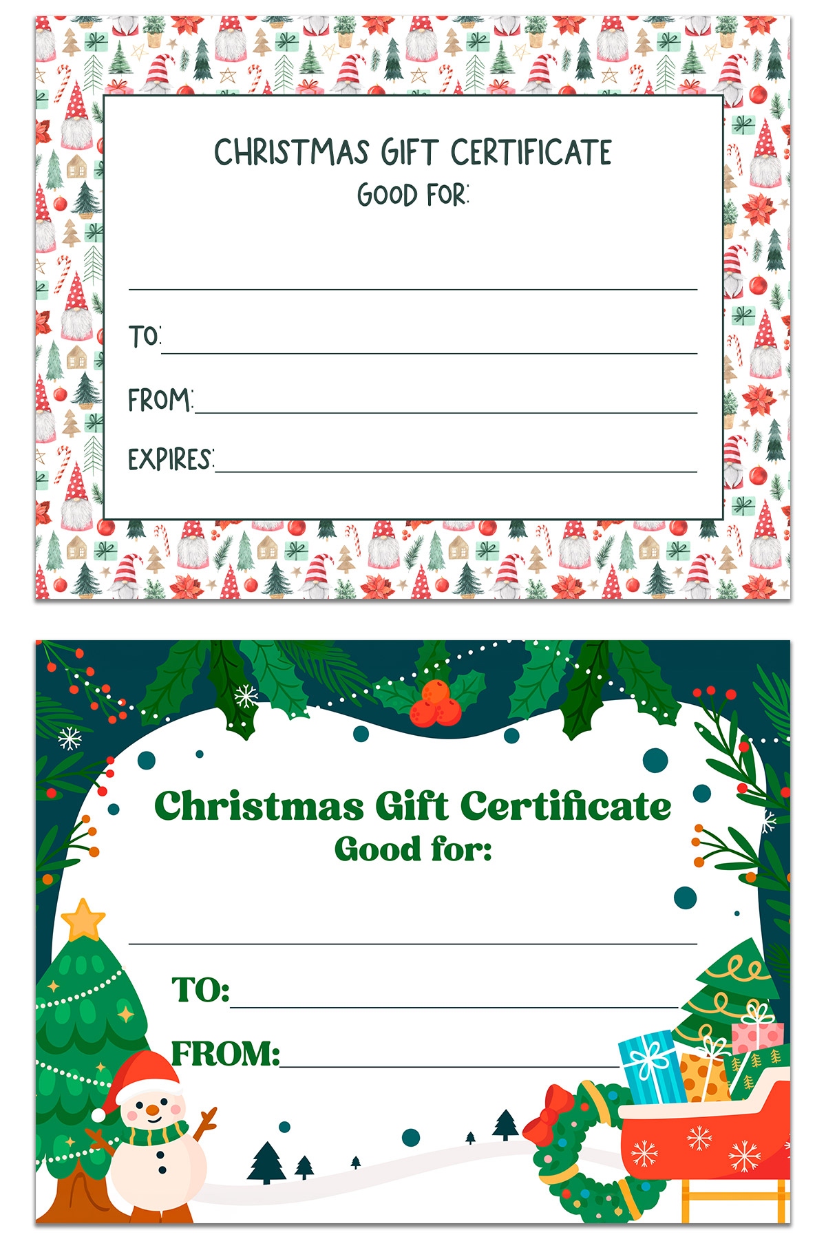 Free Customizable Printable Christmas Certificates For Gifts Free Customizable Printable Christmas Certificates For Gifts