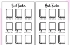 Free Cute Book Tracker Printable For Your Reading Journal
