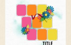 Free Digital Scrapbooking Template Dotted Frame