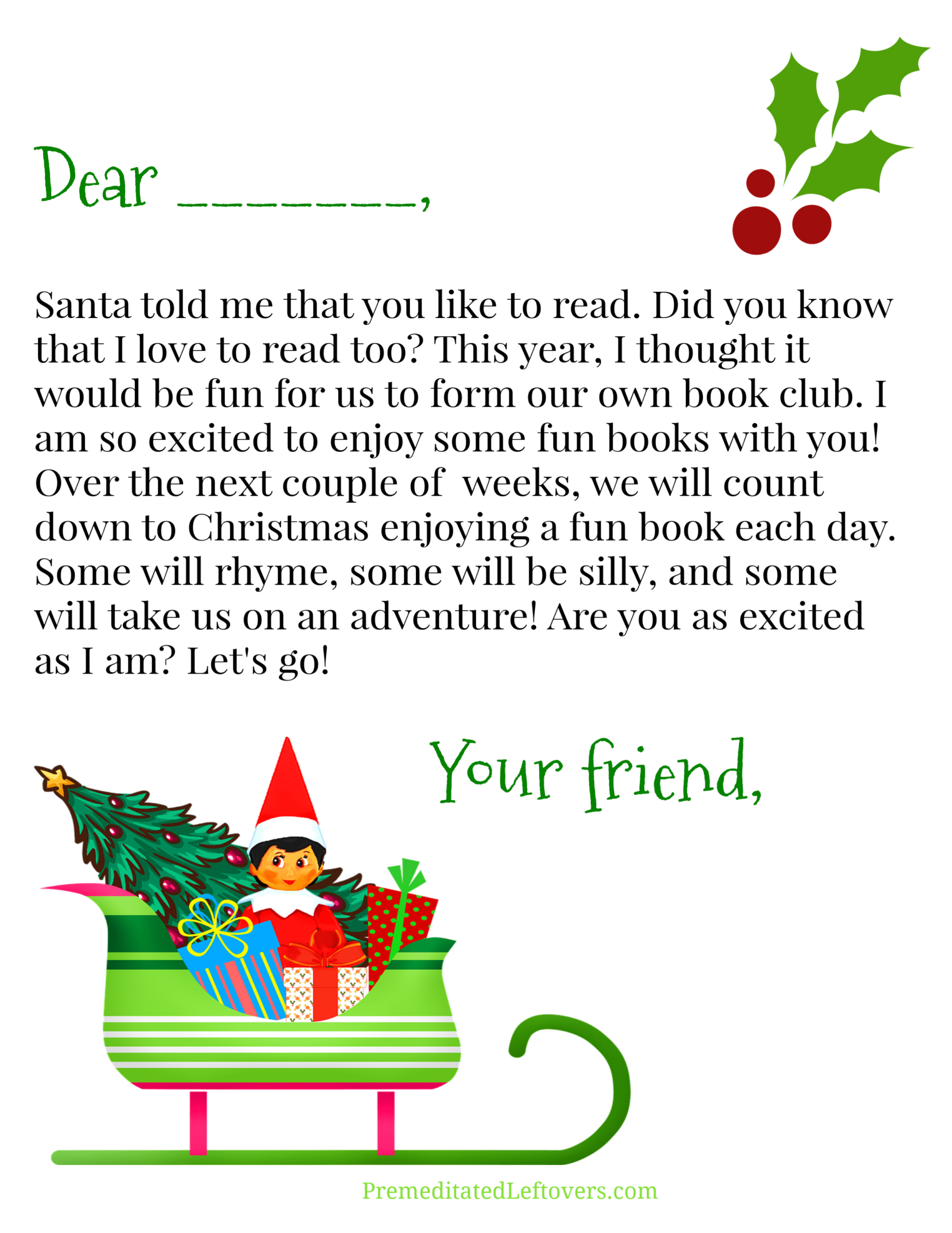 Free Elf On The Shelf Printables Free Elf On The Shelf Printables