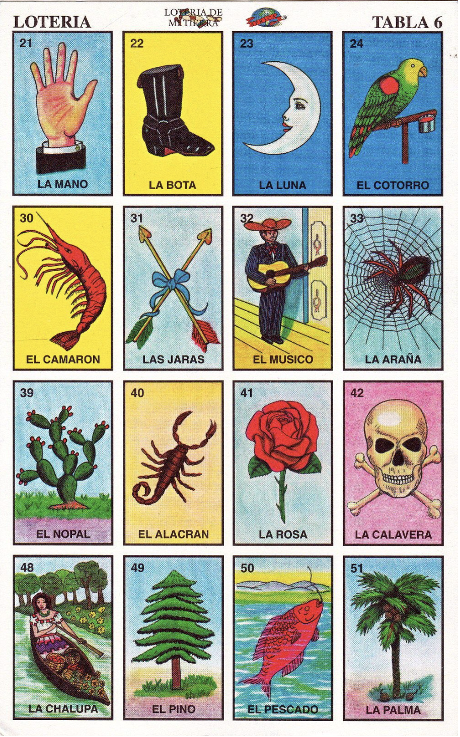 Free Family Art Day Personalized Mexican Loteria Boards