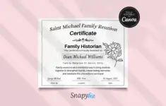 Free Family Reunion Awards Canva Certificate